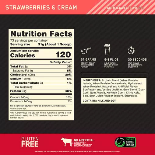 GOLD STD 100% WHEY 5 Lb+