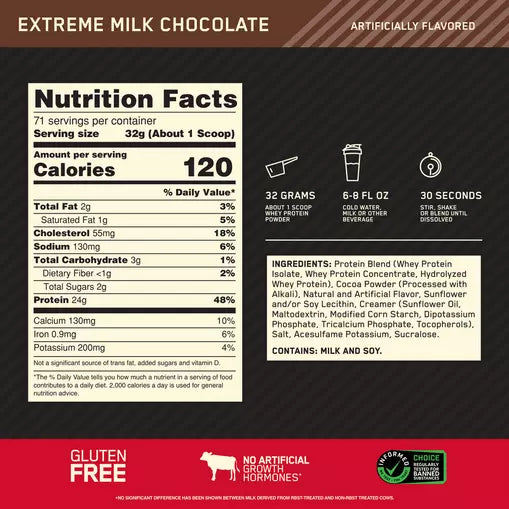 GOLD STD 100% WHEY 5 Lb+