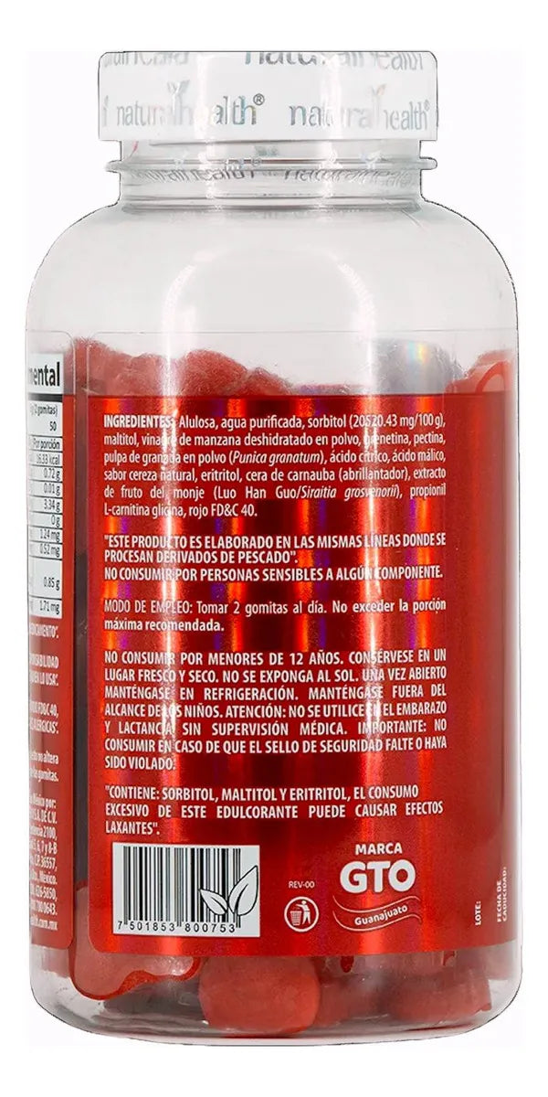 VINAGRE DE MANZANA ADL-GZA CEREZA 100 GOMITAS