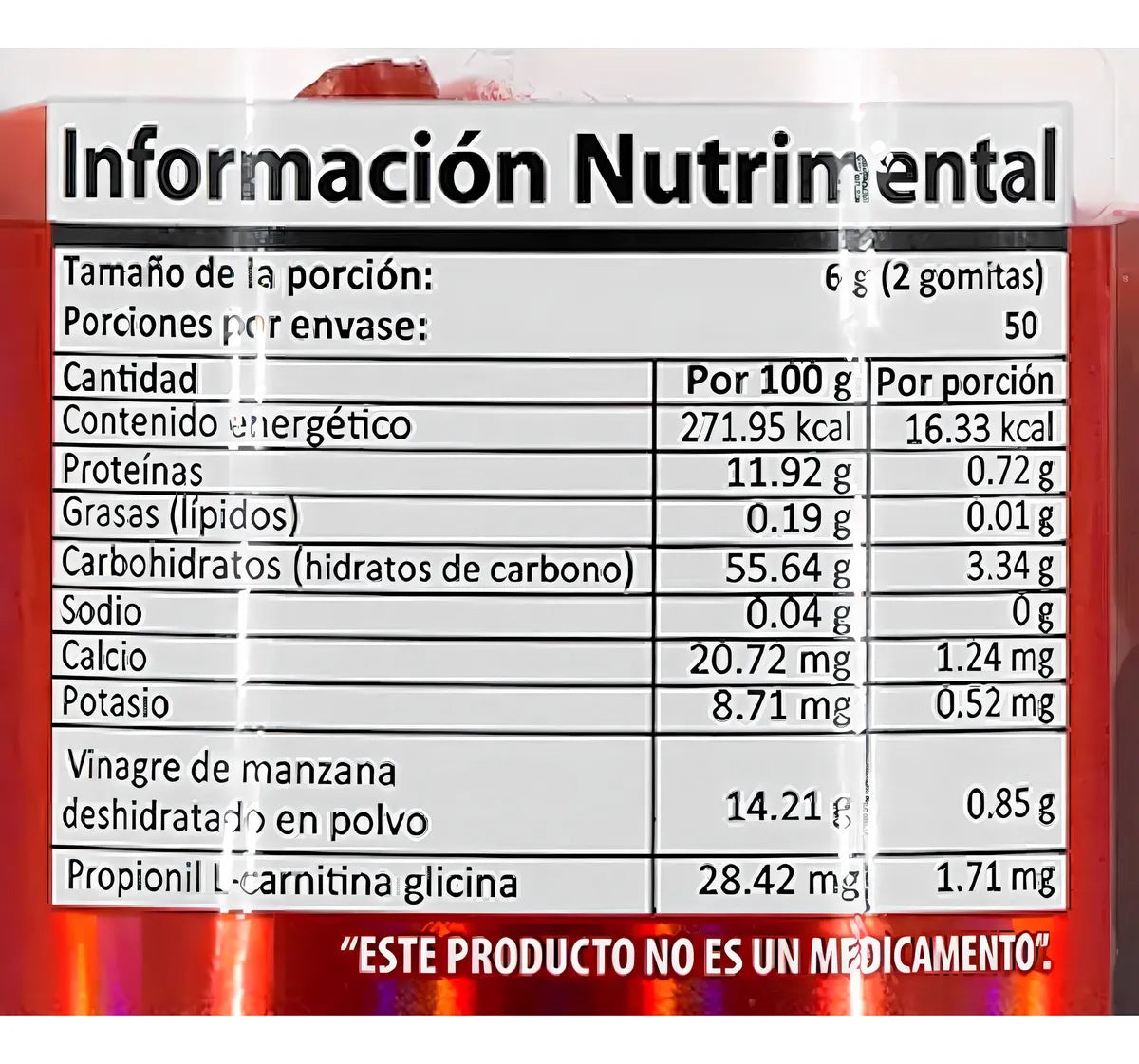 VINAGRE DE MANZANA ADL-GZA CEREZA 100 GOMITAS