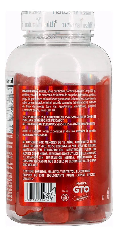 VINAGRE DE MANZANA ADL-GZA CEREZA 100 GOMITAS